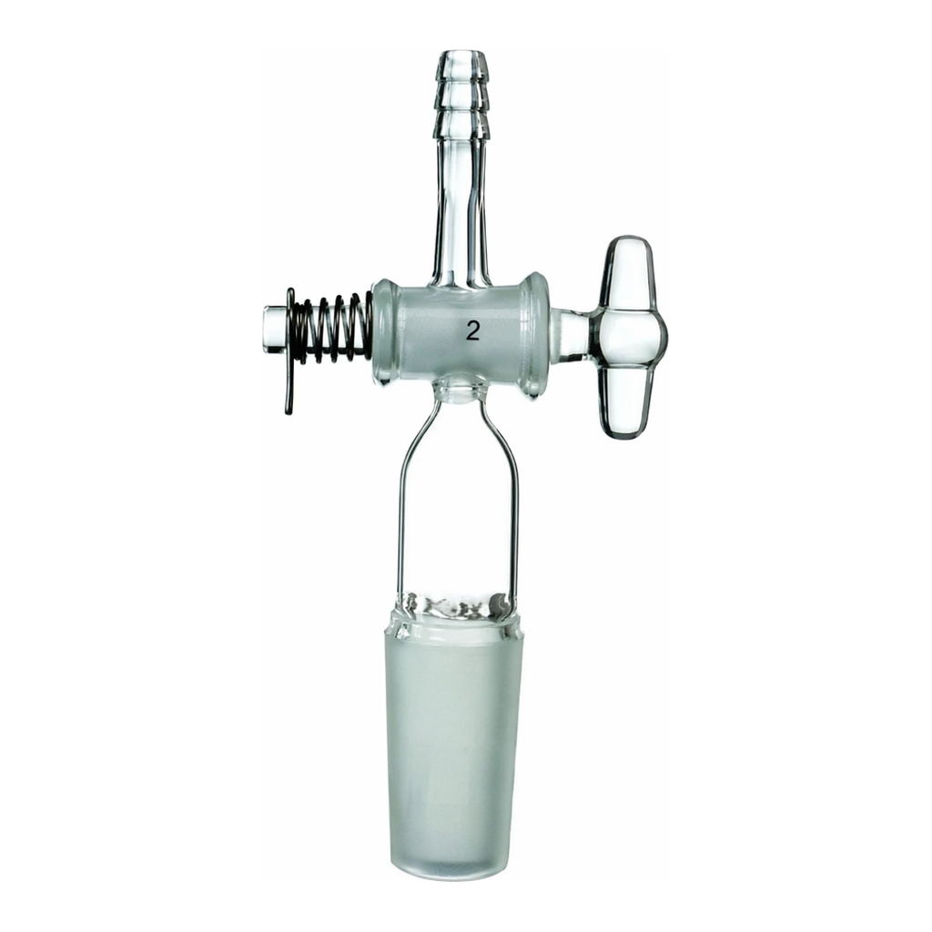 Merck Synthware straight vacuum adapter with glass stopcock