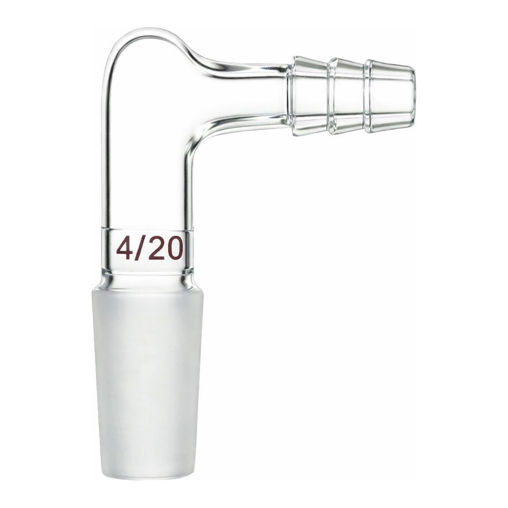 Merck Synthware vacuum or argon adapter with hose connection on side