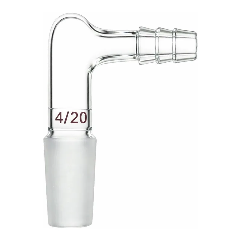 Merck Synthware vacuum or argon adapter with hose connection on side