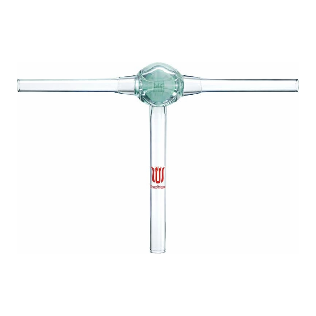 Merck Synthware T-bore glass stopcock Entire assembly