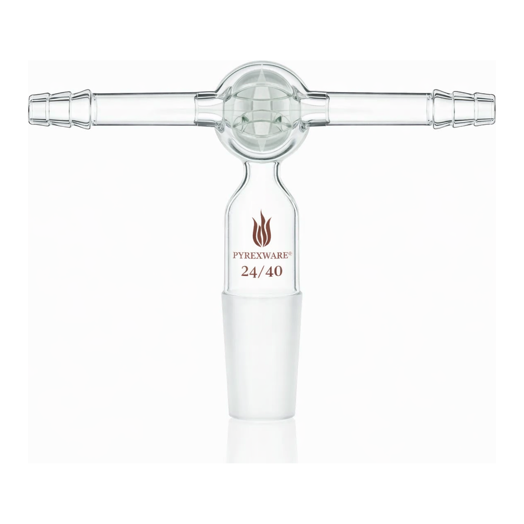 Merck Synthware vacuum/inert gas adapter with T-bore glass stopcock