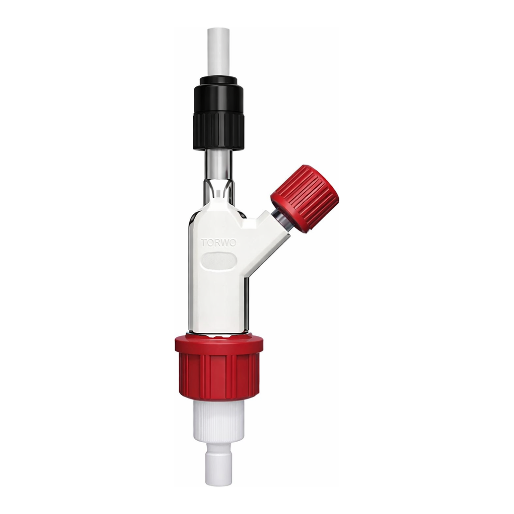 Merck System 45 vessel with threaded side port and removable fritted disc
