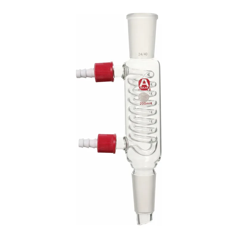 Merck Aldrich coiled condenser with SafetyBarb hose connectors
