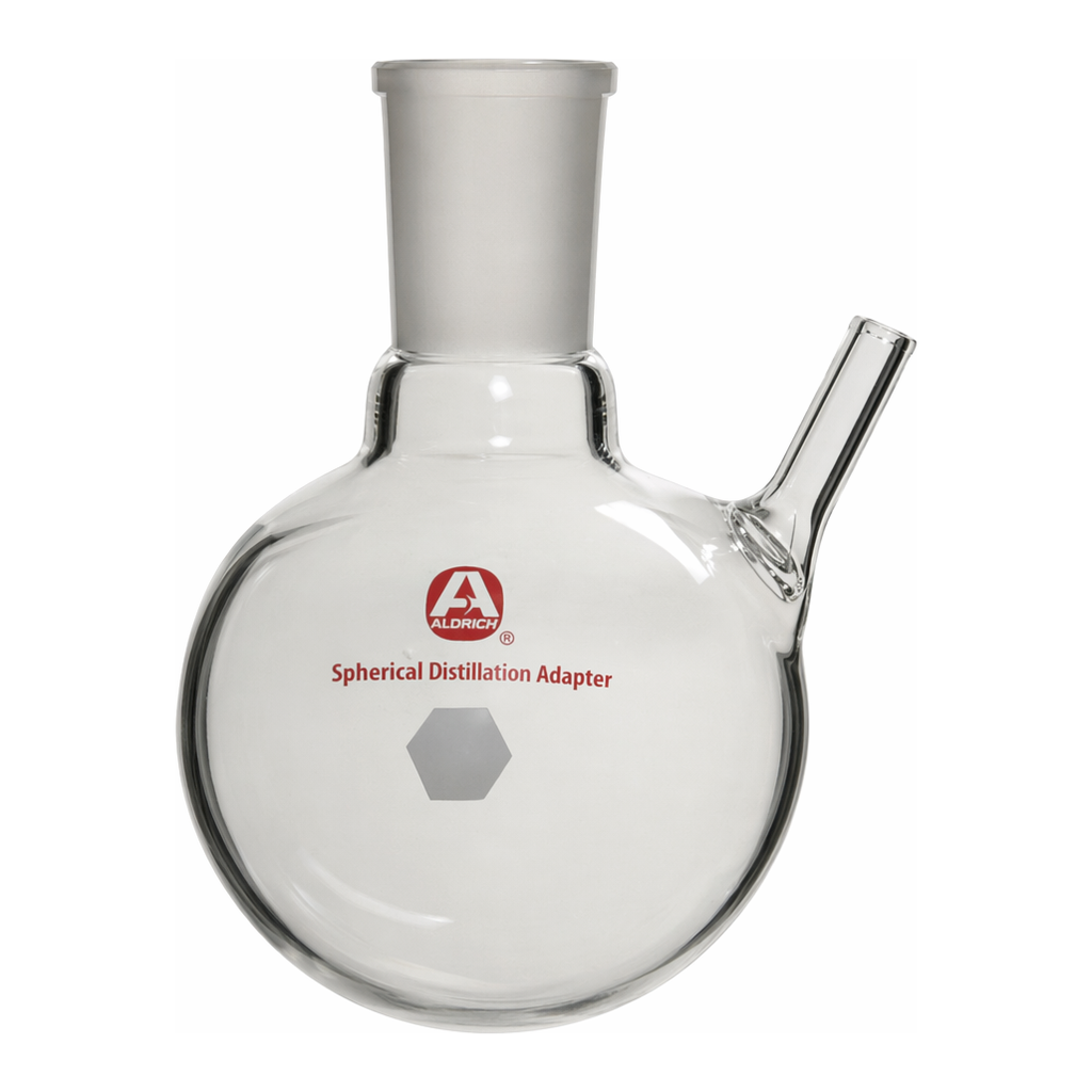 Merck Aldrich round-bottom flask with septum-inlet
