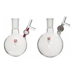 Merck Aldrich round-bottom storage flask with stopcock-equipped septum-inlet