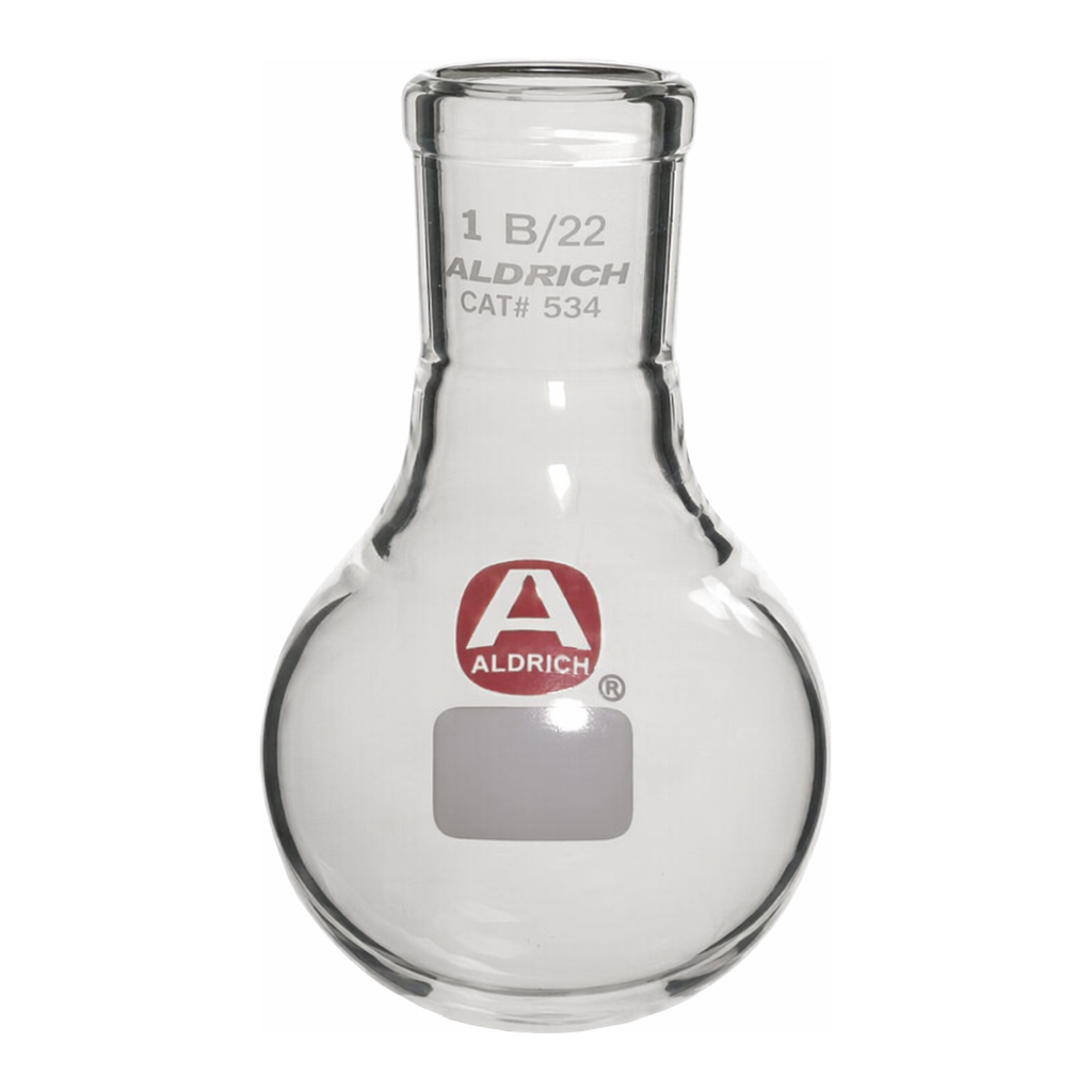Merck Aldrich single-neck round-bottom flask with Clear-Seal joint