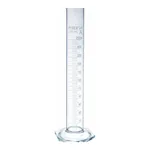 Merck Pyrex Measuring cylinder with spout, class A with white graduations