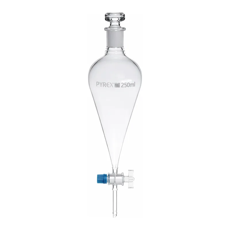 Merck Pyrex Separating funnel, conical, PTFE key