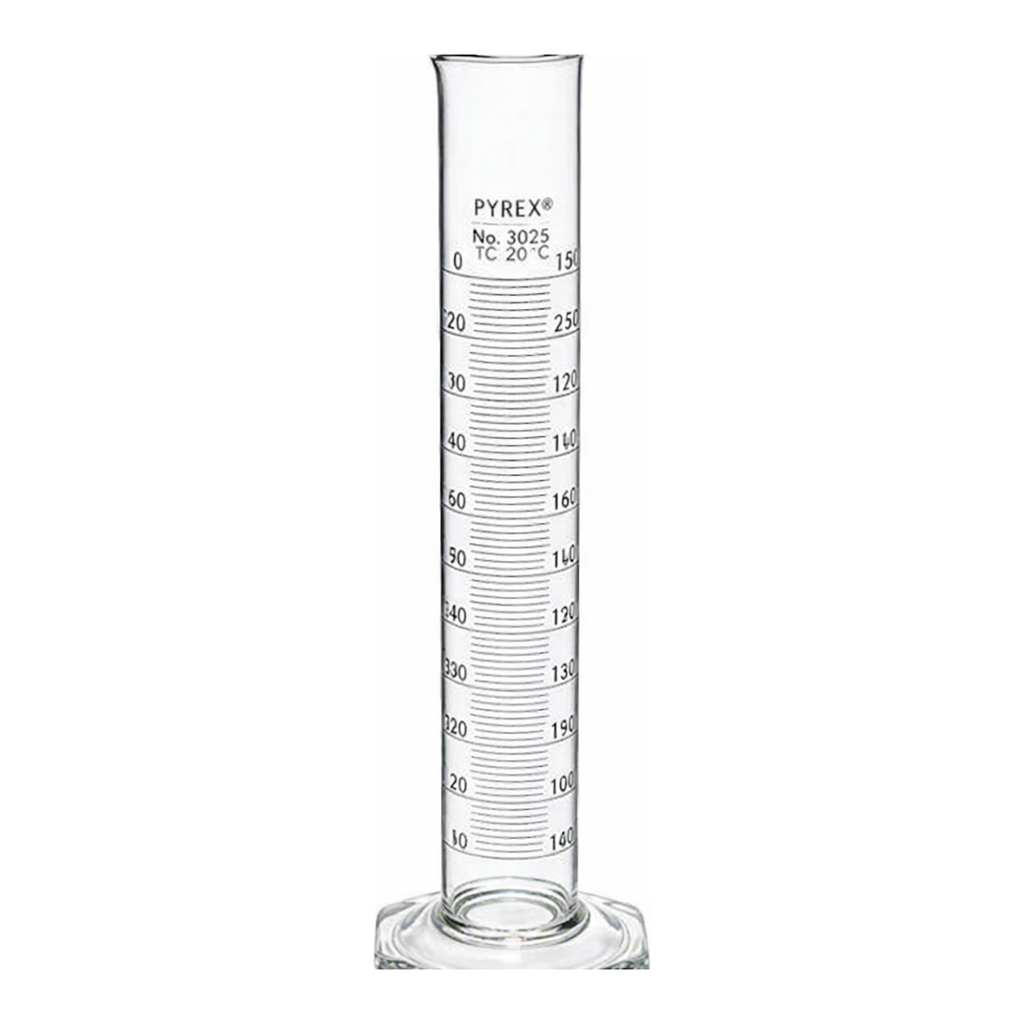 Merck Pyrex double metric scale economy grade graduated cylinder