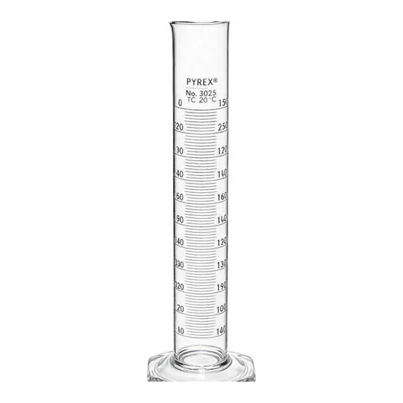 Merck Pyrex double metric scale economy grade graduated cylinder
