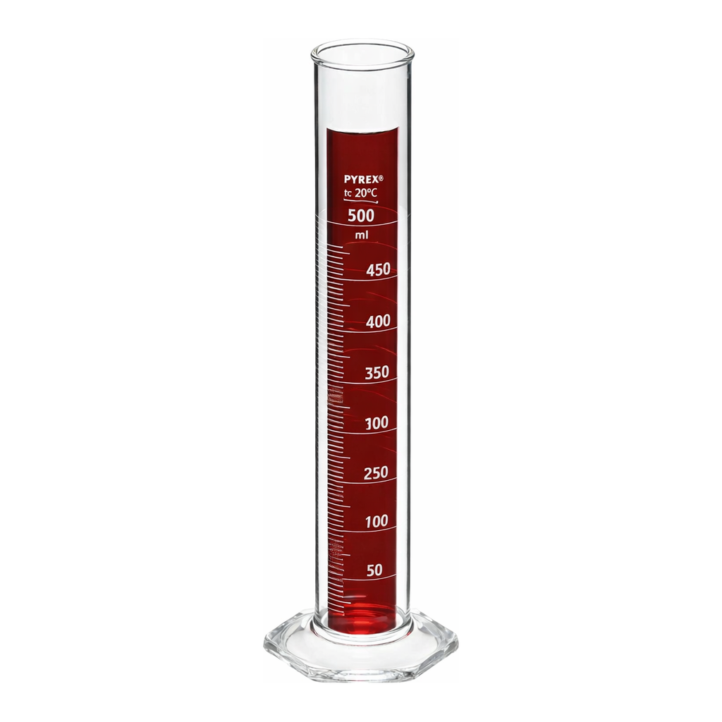 Merck Pyrex Lifetime Red single metric scale graduated cylinder