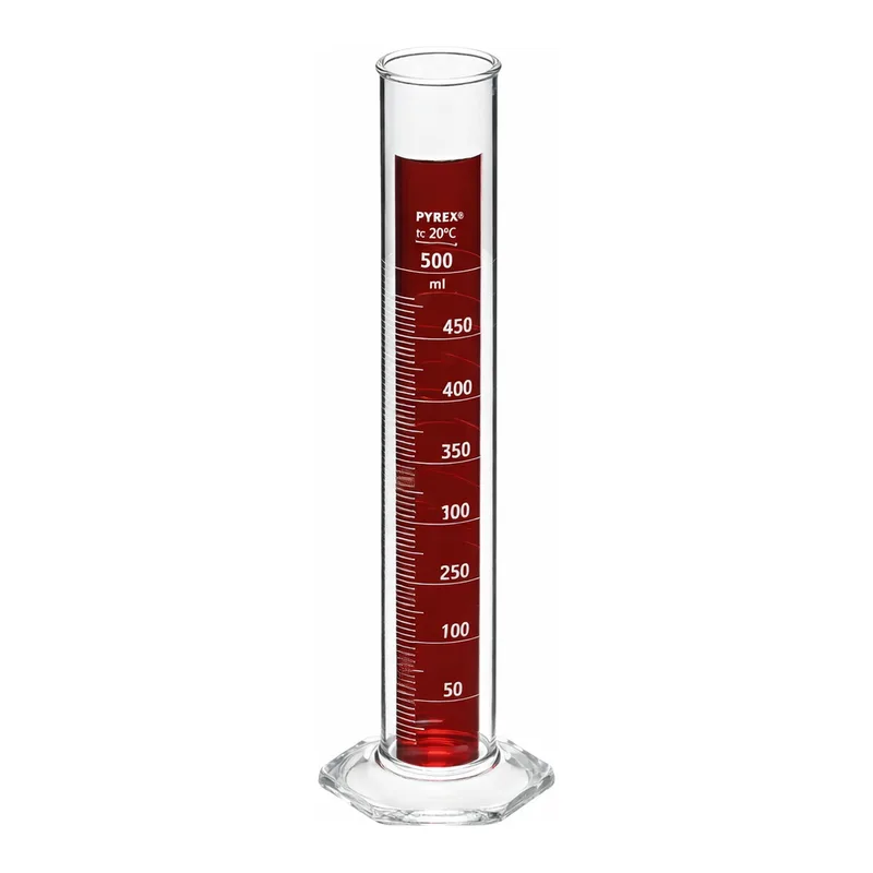 Merck Pyrex Lifetime Red single metric scale graduated cylinder