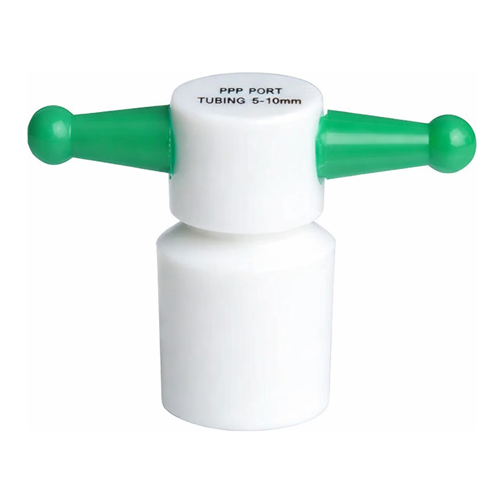 Merck Pyrex PTFE key-hole stopper, color-coded