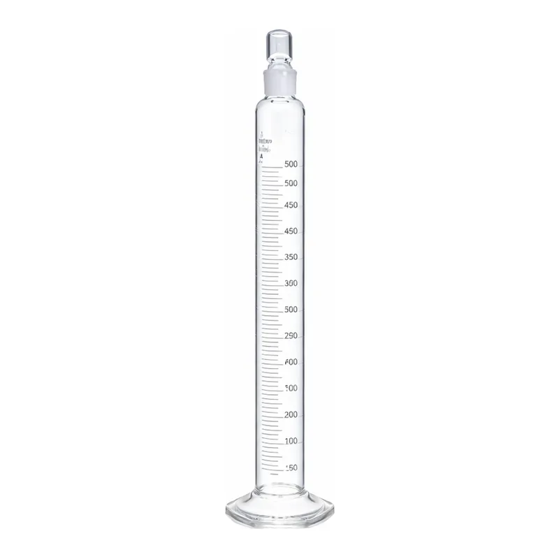 Merck Pyrex serialized/certified graduated cylinder with Pyrex stopper