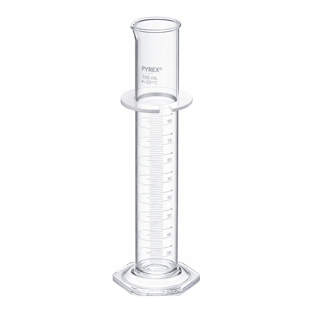 Merck Pyrex single metric scale graduated cylinder, calibrated to deliver