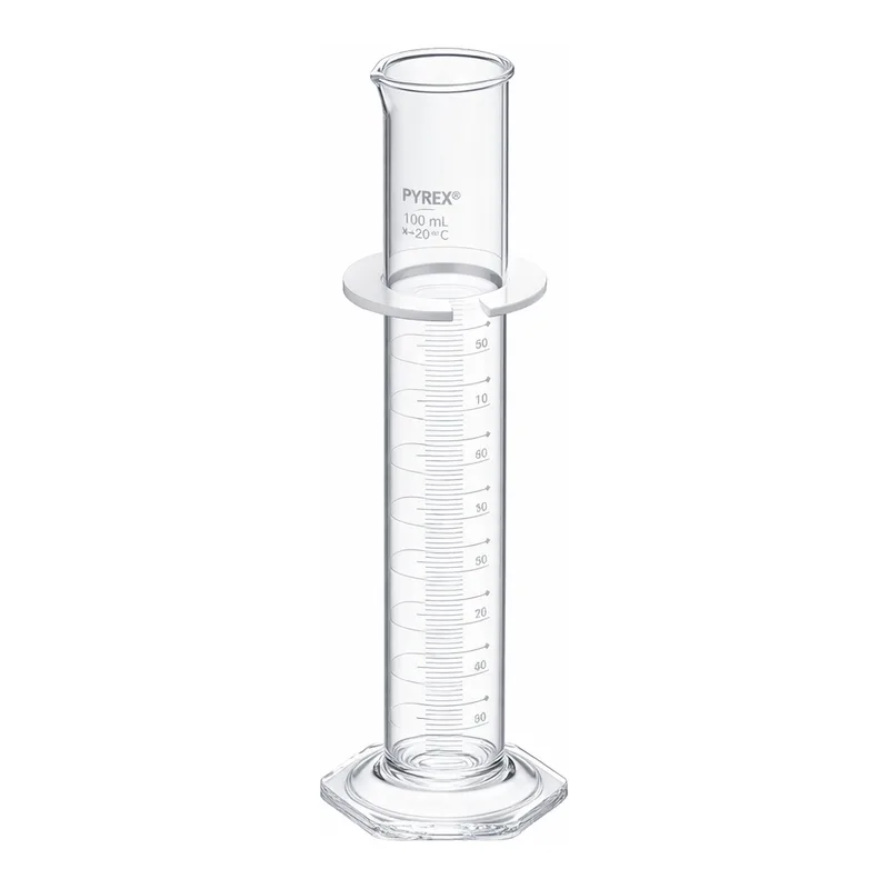 Merck Pyrex single metric scale graduated cylinder, calibrated to deliver