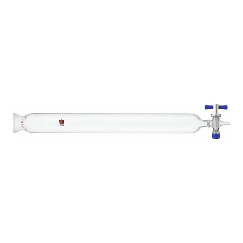 Merck Synthware chromatography column with with spherical joint and PTFE stopcock