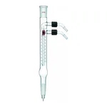 Merck Synthware coil-style reflux condenser with removable hose connections