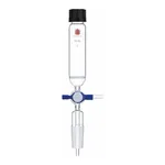 Merck Synthware peptide synthesis vessel with fritted disc, T-bore PTFE stopcock and vacuum take-off