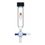 Merck Synthware peptide synthesis vessel with fritted disc and T-bore PTFE stopcock