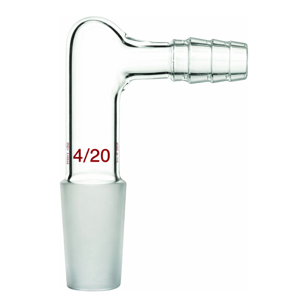 Merck Synthware vacuum or argon adapter with hose connection on side
