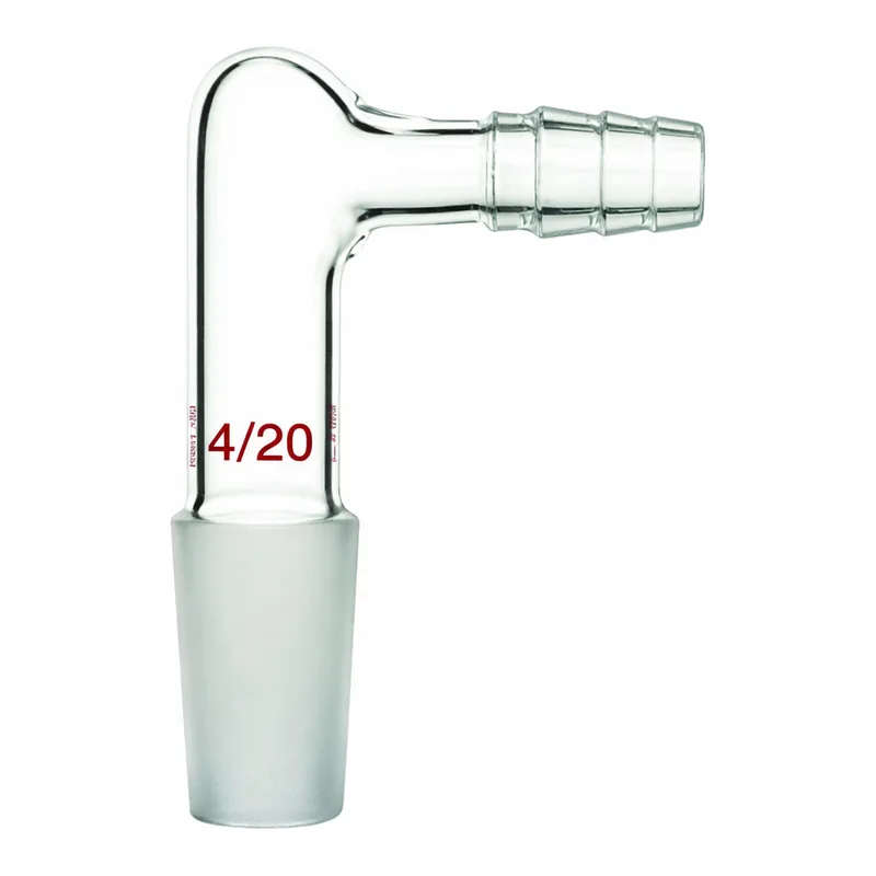 Merck Synthware vacuum or argon adapter with hose connection on side