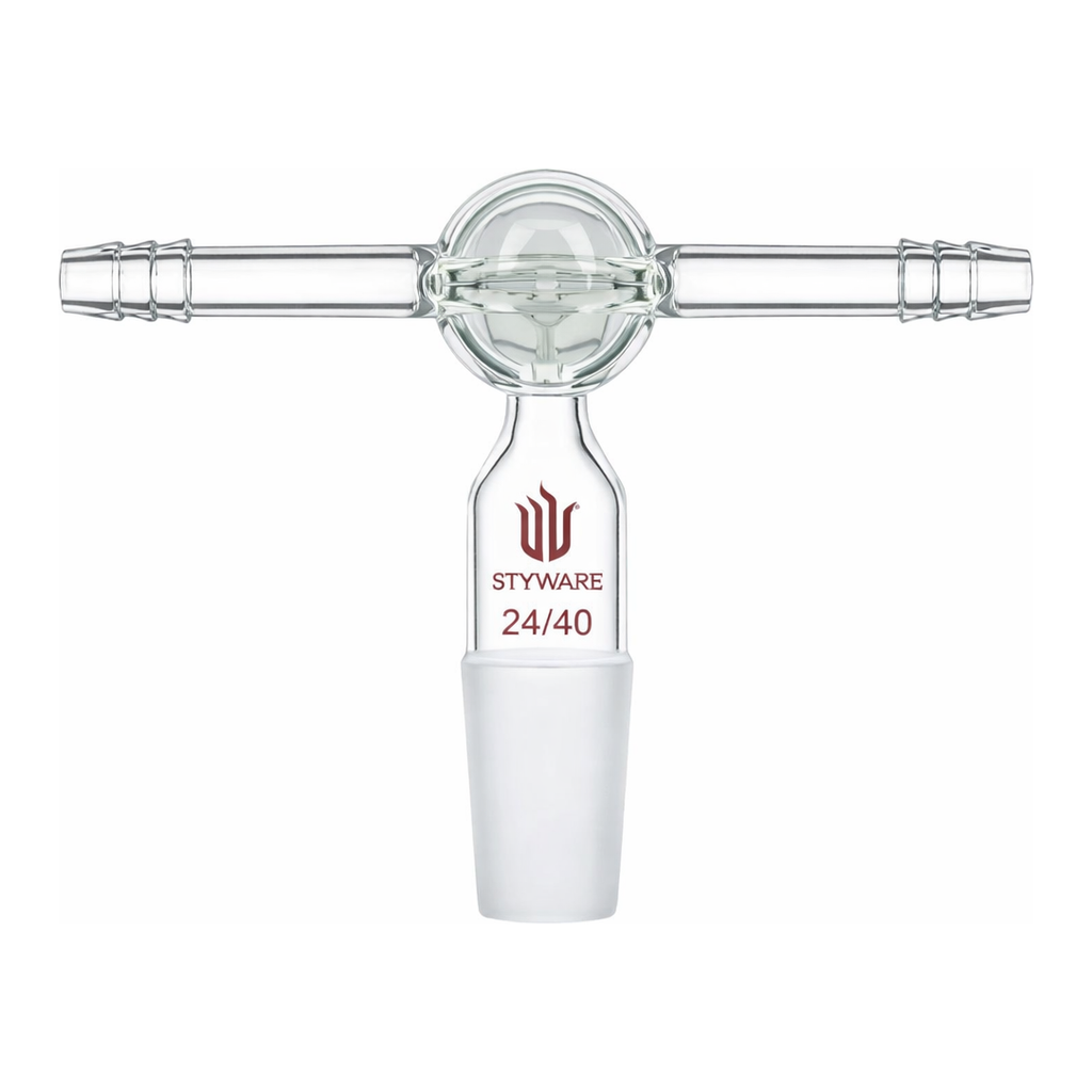 Merck Synthware vacuum/inert gas adapter with T-bore glass stopcock