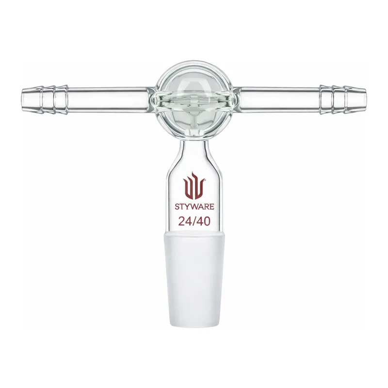 Merck Synthware vacuum/inert gas adapter with T-bore glass stopcock