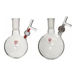 Merck Aldrich round-bottom storage flask with stopcock-equipped septum-inlet