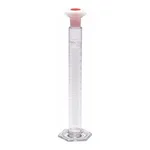 Merck Pyrex Measuring cylinder, class B, white graduations, with polyethylene stopper
