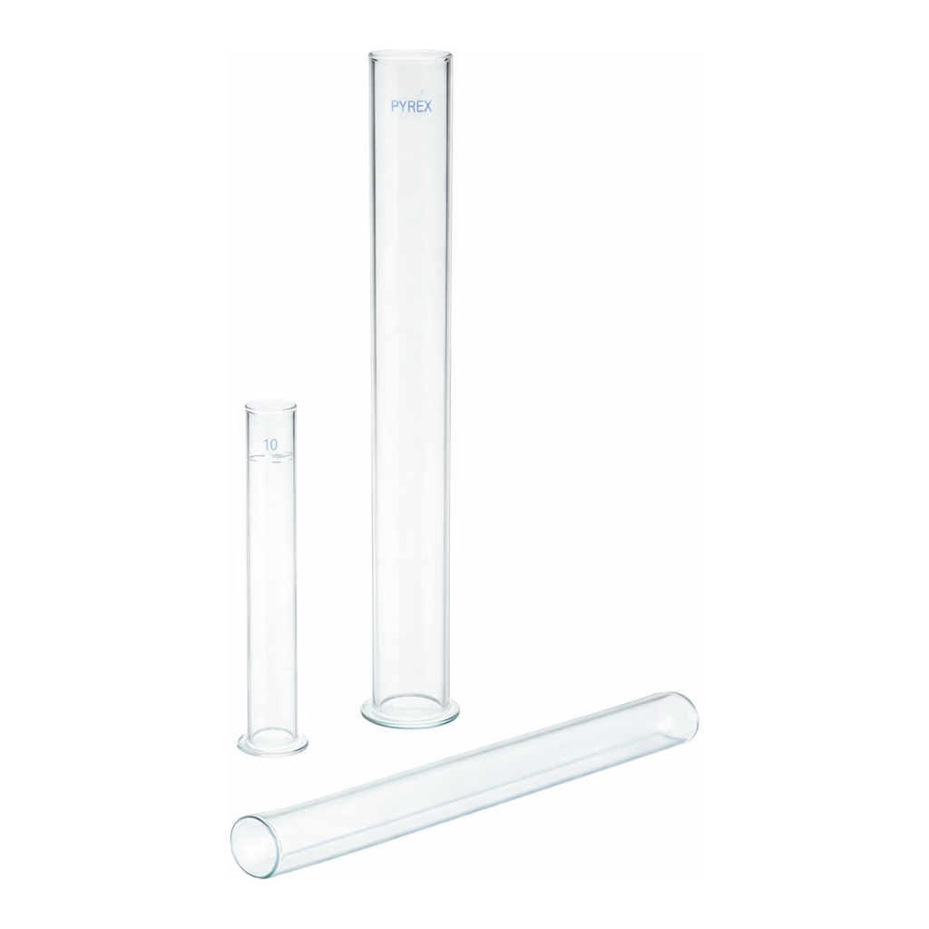 Merck Pyrex glass test tubes without rim, medium wall