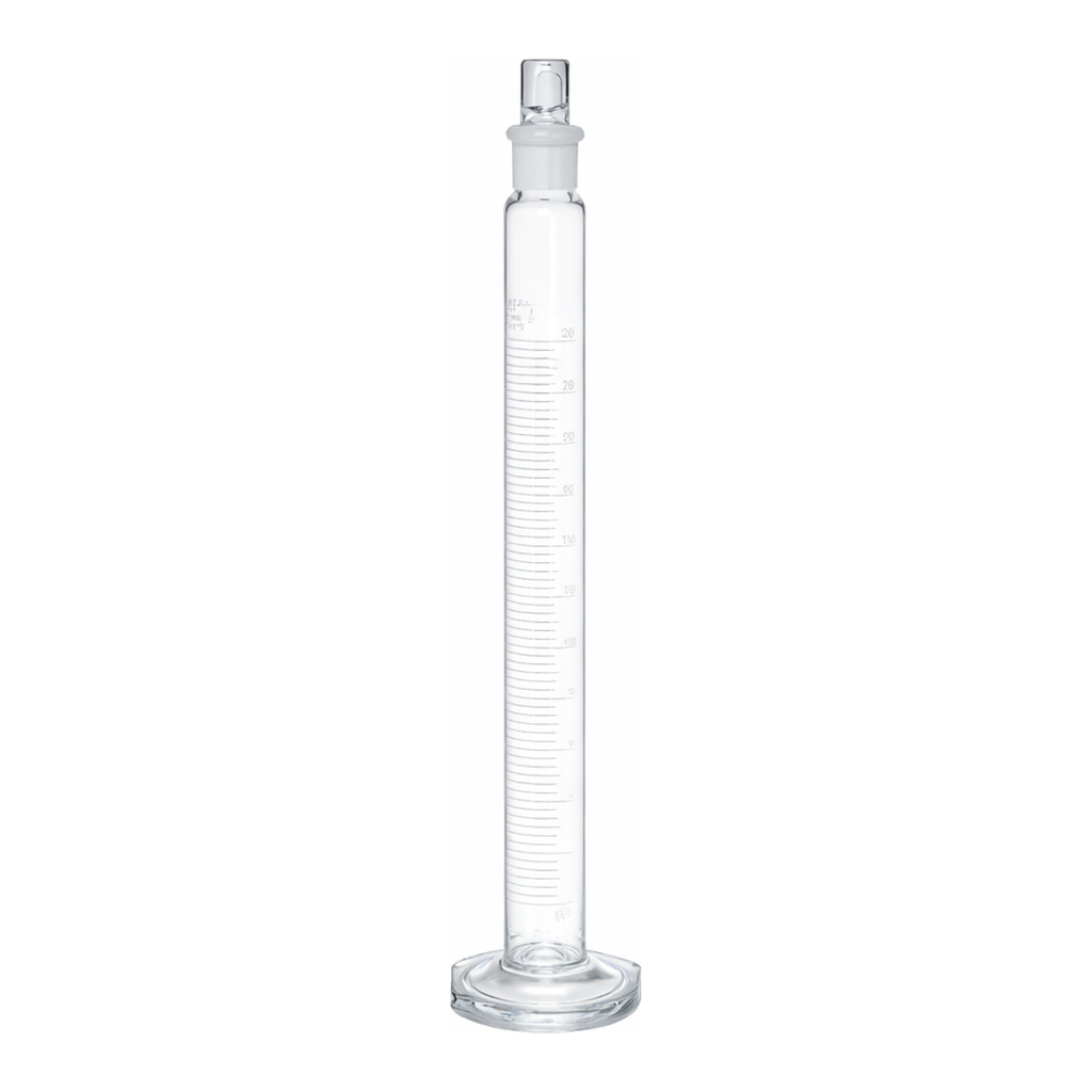 Merck Pyrex graduated cylinders with Pyrex stopper