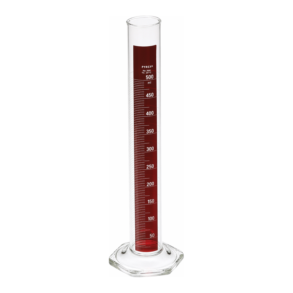 Merck Pyrex Lifetime Red single metric scale graduated cylinder