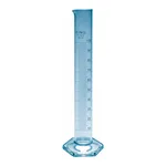 Merck Pyrex measuring cylinder with spout, Class B