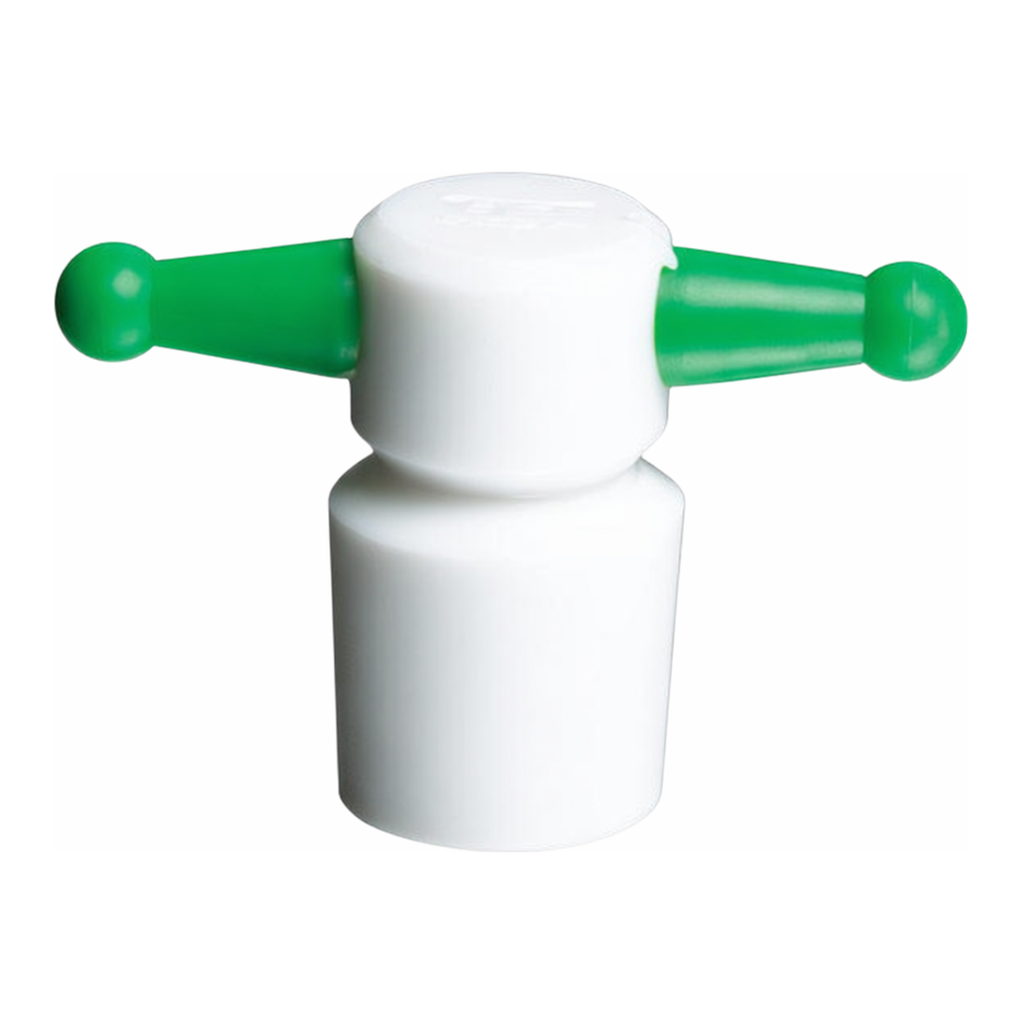 Merck Pyrex PTFE key-hole stopper, color-coded