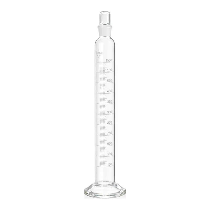 Merck Pyrex serialized/certified graduated cylinder with Pyrex stopper