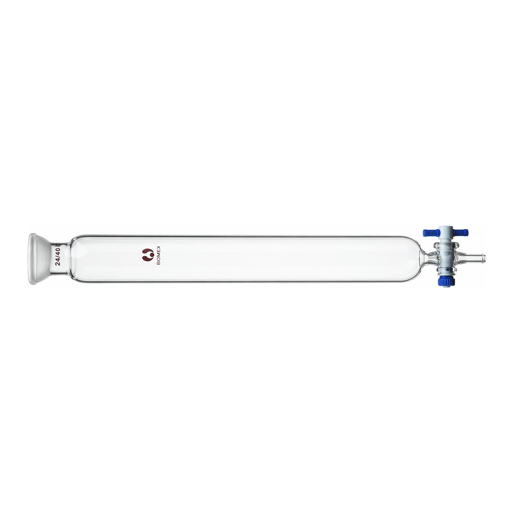 Merck Synthware chromatography column with with spherical joint and PTFE stopcock