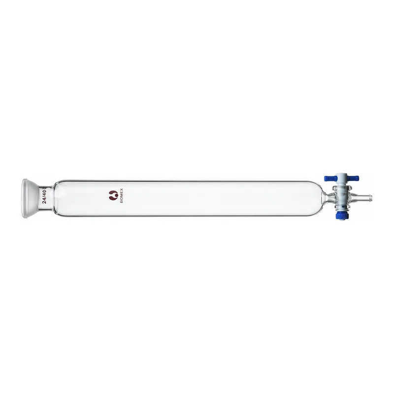 Merck Synthware chromatography column with with spherical joint and PTFE stopcock