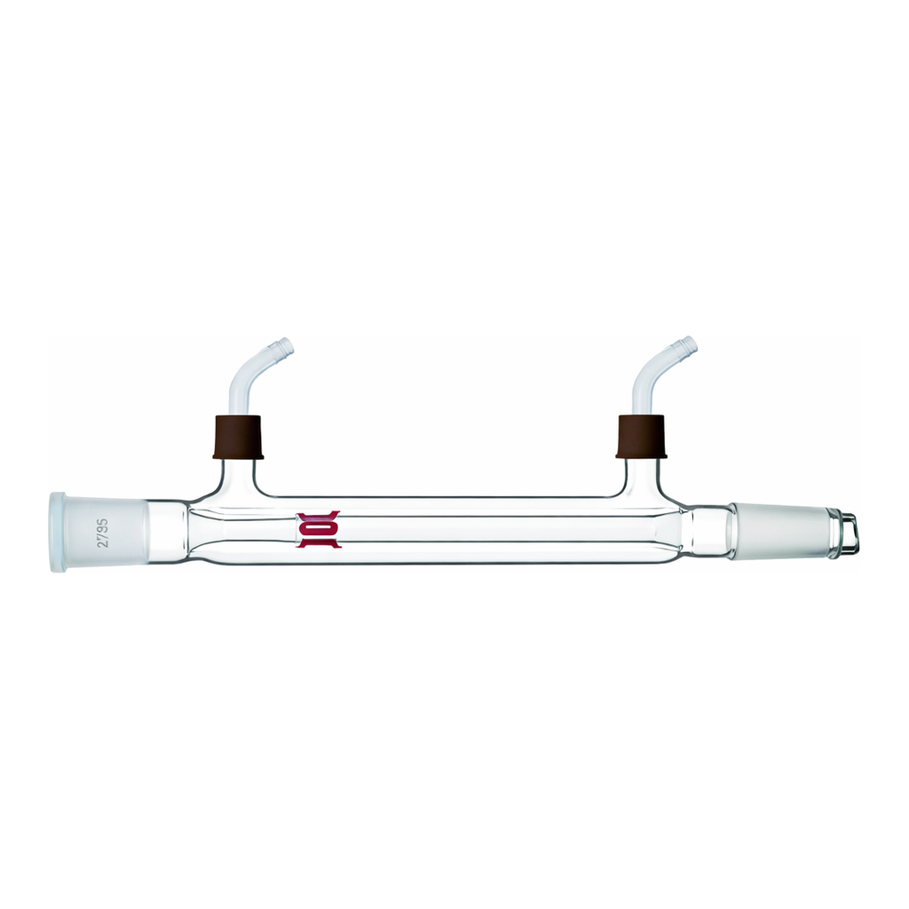 Merck Synthware Liebig condenser with 8 mm OD removable hose connections