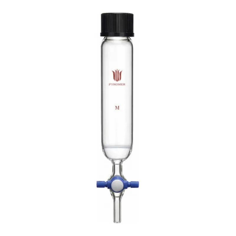 Merck Synthware peptide synthesis vessel with fritted disc and PTFE stopcock