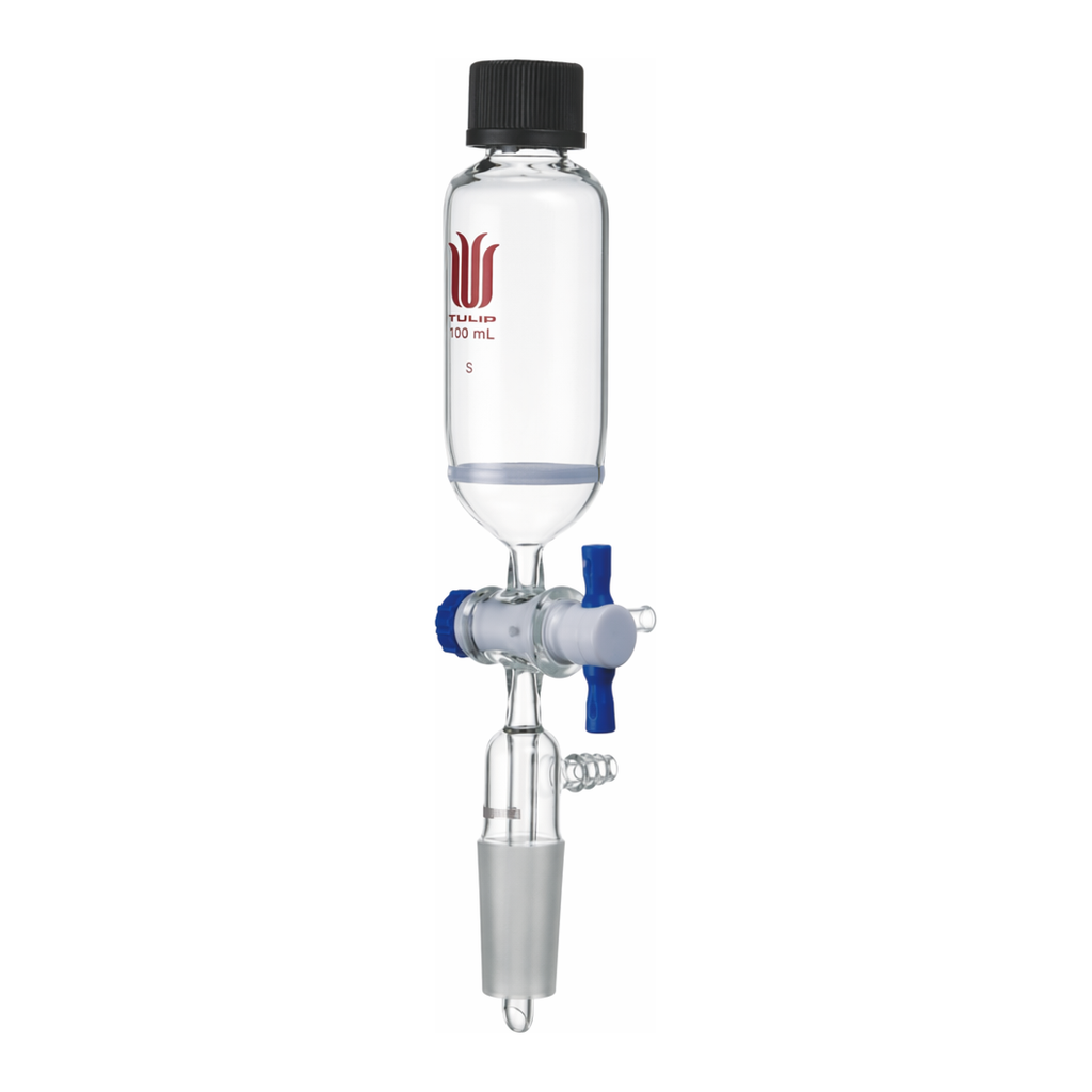 Merck Synthware synthesis vessel with lower joint and PTFE T-bore stopcock
