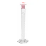 Merck Pyrex Measuring cylinder, class B, white graduations, with polyethylene stopper
