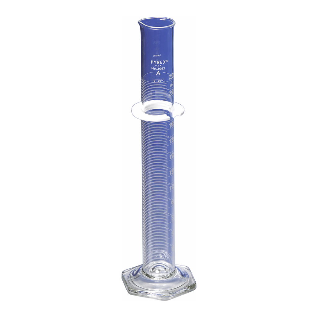 Merck Pyrex class A serialized/certified single metric scale graduated cylinder