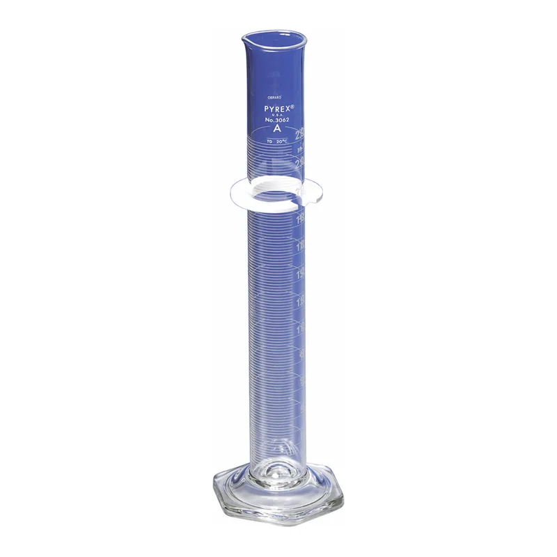 Merck Pyrex class A serialized/certified single metric scale graduated cylinder