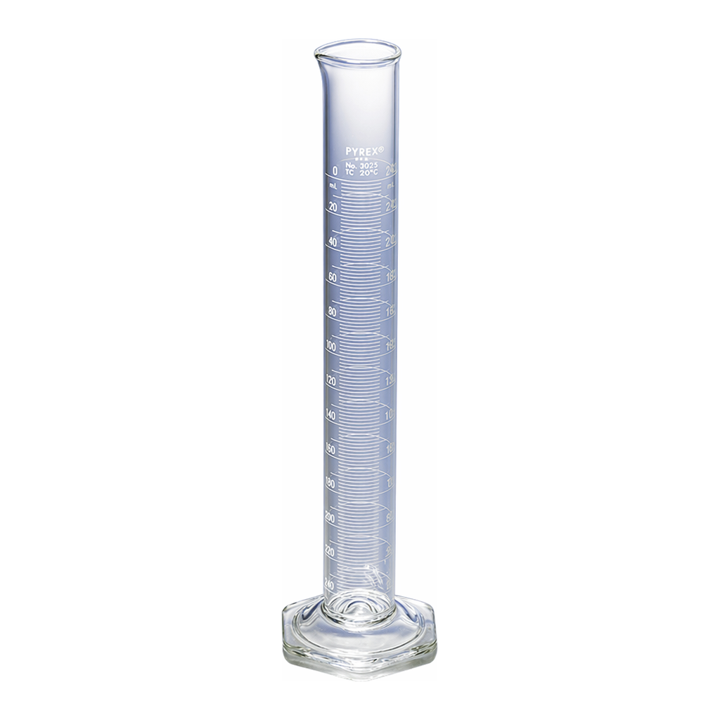Merck Pyrex double metric scale economy grade graduated cylinder