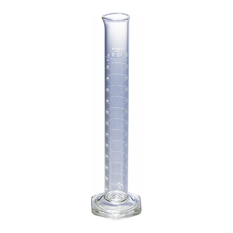Merck Pyrex double metric scale economy grade graduated cylinder