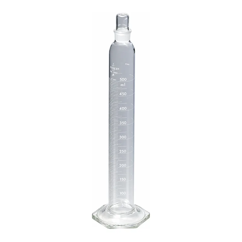 Merck Pyrex serialized/certified graduated cylinder with Pyrex stopper