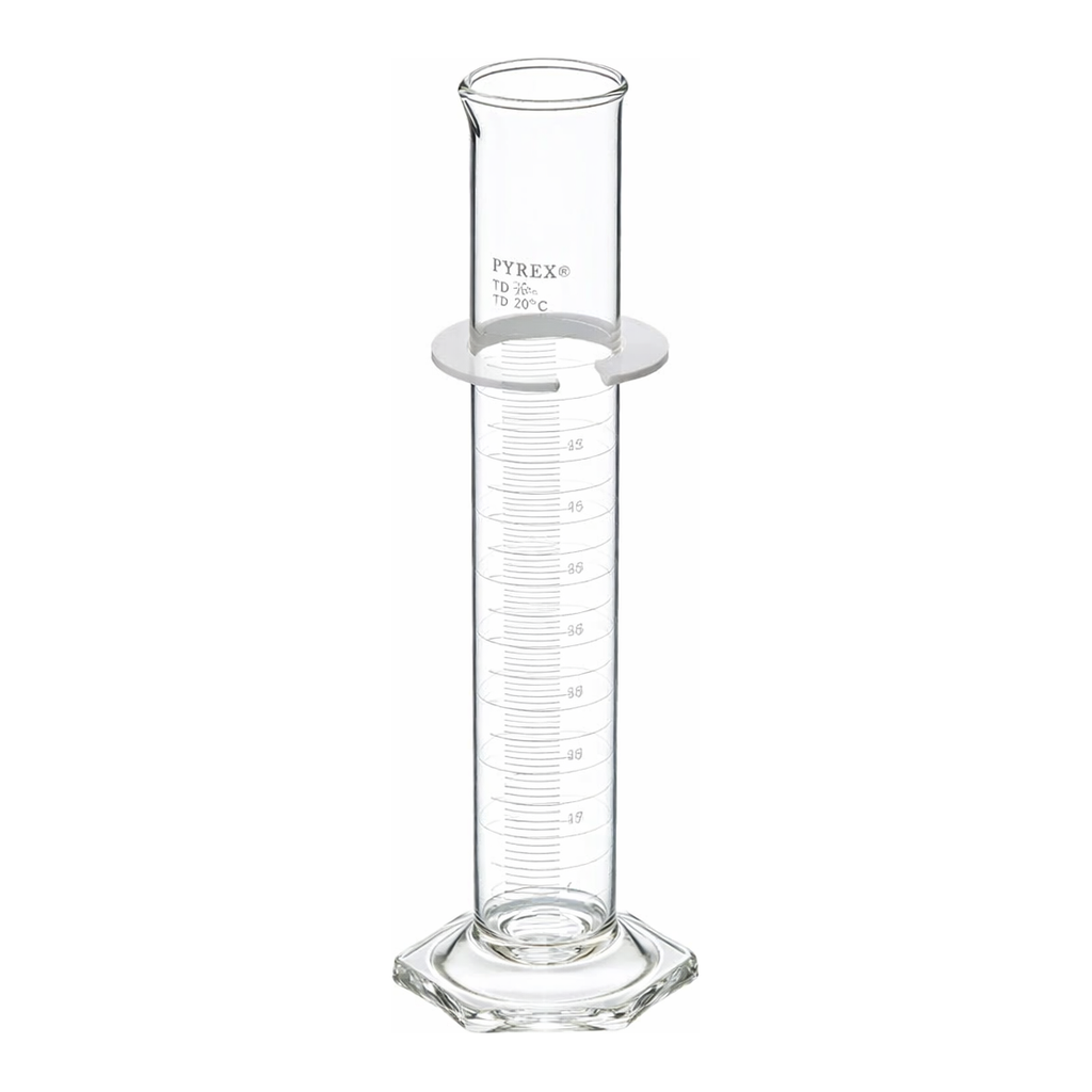Merck Pyrex single metric scale graduated cylinder, calibrated to deliver