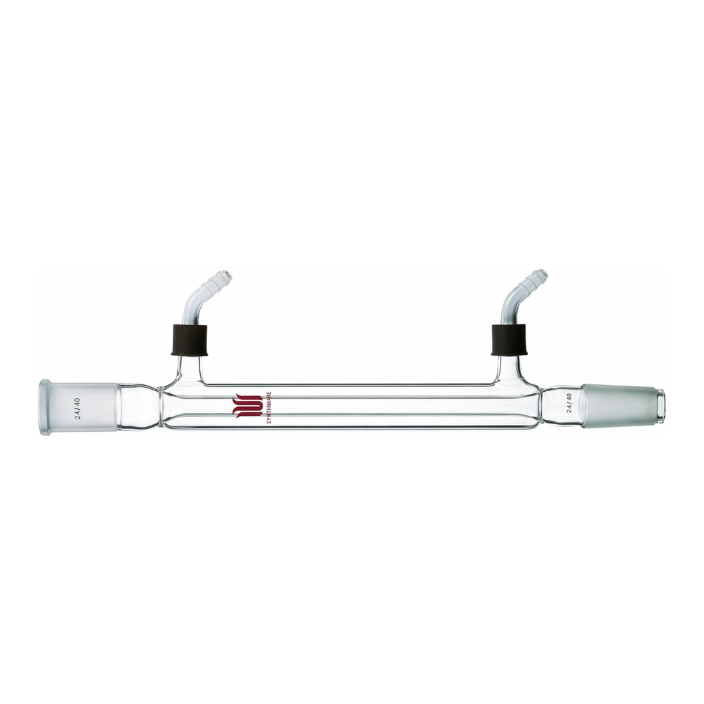 Merck Synthware Liebig condenser with 8 mm OD removable hose connections