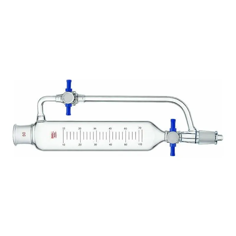 Merck Synthware pressure equalizing addition funnel with PTFE stopcock in equalizing line